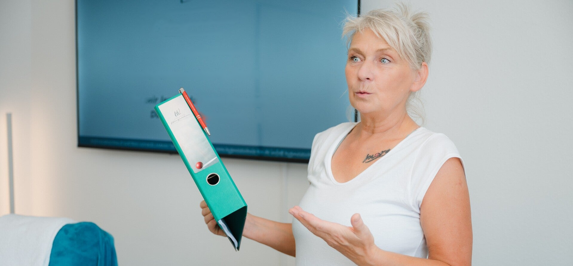 Katrin Winkelmann bei einer Hypnoseausbildung